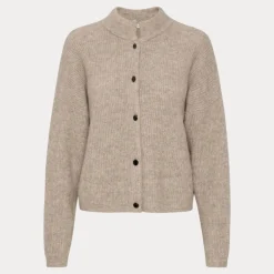 Gestuz AlphaGZ short cardigan warm sand melange 10905931-1512141