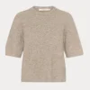 Gestuz AlphaGZ ss tee Warm Sand Melange 10909815-1512141