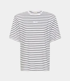 Gestuz amurilly striped tee white black 10909343-106159