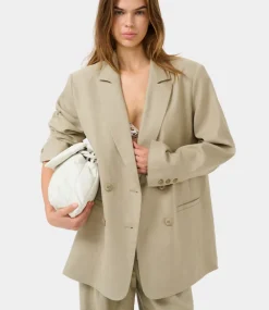 Gestuz GZizza linen blazer Silver Sage 10910285-170510