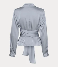 Gestuz HarperGZ LS blouse Grey blue 10909751-105098