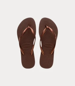Havaianas Slim dark brown metal acoused 4000030-5964