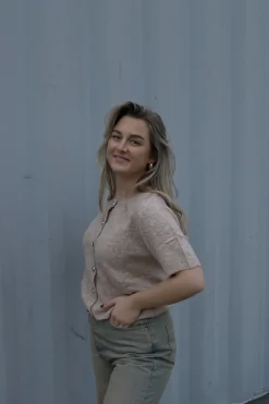 Karen By Simonsen kbnoabelle short cardigan simply taupe 10105394-160906