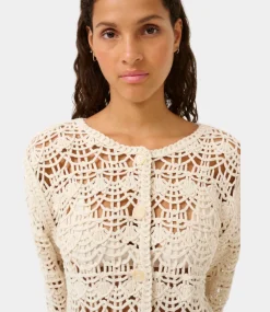 Karen By Simonsen Kbvegalisa cardigan egret 10105510-110103