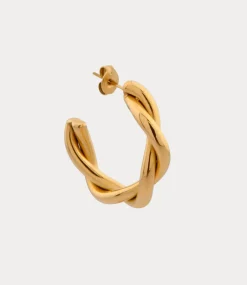 Label Kiki Big braided hoop gold KSH2541-GOLD