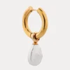 Label Kiki Big pearl hoop gold KEX0241-GOLD