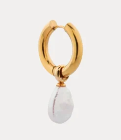 Label Kiki Big pearl hoop gold KEX0241-GOLD