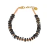 Label Kiki Black shell bracelet gold
