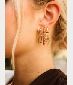 Label Kiki Braided chain hoop gold KSH2561-GOLD