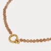 Label Kiki Brown snake necklace gold KSK1671-GOLD