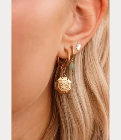 Label Kiki Chain light green hoop gold KSH2651-GOLD