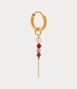 Label Kiki Chain ruby hoop gold KSH2311-GOLD