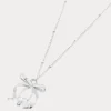 Label Kiki Cherry bow necklace silver KSK1862-SILVER
