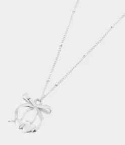 Label Kiki Cherry bow necklace silver KSK1862-SILVER