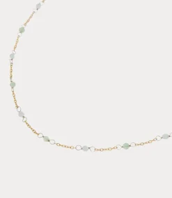 Label Kiki Dottie green necklace gold KSK1811-GOLD