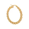 Label Kiki Flat braid hoop gold KSH2031-GOLD