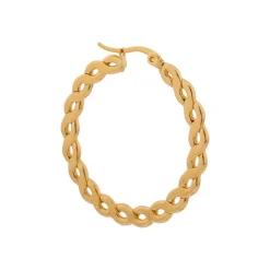 Label Kiki Flat braid hoop gold KSH2031-GOLD