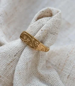 Label Kiki Flower market ring gold KR041-GOLD
