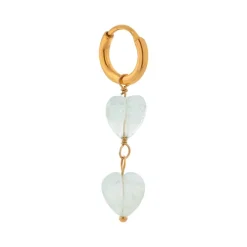 Label Kiki Fluorite heart hoop gold KSH1891-GOLD