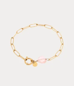 Label Kiki Hold on pink heart bracelet gold KSA2701-GOLD