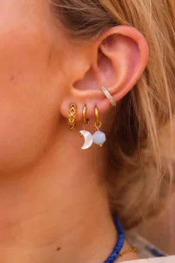 Label Kiki Label Kiki Full moon hoop gold KSH1501-GOLD