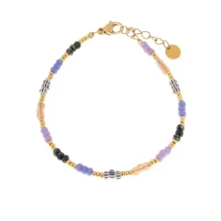 Label Kiki Label Kiki Lavender rainbow bracelet gold
