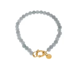 Label Kiki Light blue beads bracelet gold KSA2251-GOLD