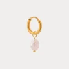 Label Kiki Light pink oval hoop gold KSH2761-GOLD
