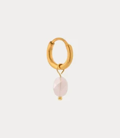 Label Kiki Light pink oval hoop gold KSH2761-GOLD