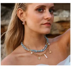 Label Kiki Lilac oval hoop gold KSH2011-GOLD