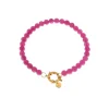 Label Kiki Magenta beads bracelet gold