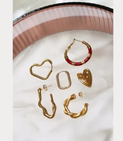 Label Kiki Oval hilly hoop gold KSH2531-GOLD