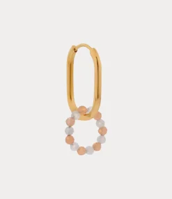Label Kiki Oval orange hoop gold KSH2881-GOLD