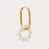 Label Kiki Oval pearl hoop gold KSH1971-GOLD
