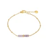 Label Kiki Purple tube bracelet gold