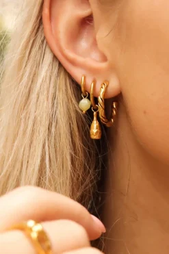 Label Kiki Rolled bun hoop gold