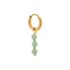 Label Kiki Seagreen hoop gold KSH1771-GOLD