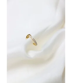 Label Kiki Thin white hoop gold KSH1391-gold