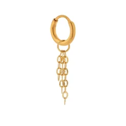 Label Kiki Triple chain hoop gold KSH1191-GOLD
