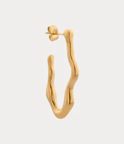Label Kiki Wavy hoop gold KSH2571-GOLD
