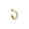 Label Kiki White cross hoop gold KSH2021-GOLD