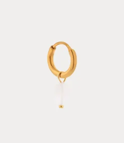 Label Kiki White oval hoop gold KSH1211-GOLD