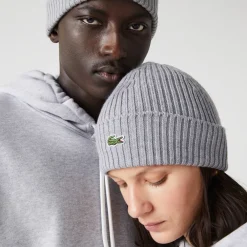 Lacoste Knitted beanie heather agate