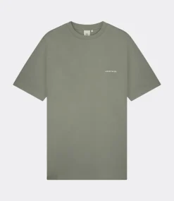 Law of the Sea Aqua flow artwork tee vetiver 10069-405