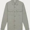 Law of the Sea Ghout two tone shirt vetiver 10050-405