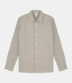 Law of the Sea Philyra oxford shirt vetiver 10042-405