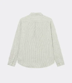 Les Deux Kristian Linen B.D. Shirt light ivory lichen green LDM410150-218510