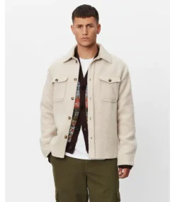 Les Deux Lennon boucle overshirt ivory LDM640080-215215