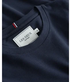 Les Deux Pique T-Shirt Dark Navy LDM101007-4646