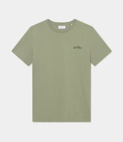 Les Deux wild flower t-shirt oil green 1000218-517